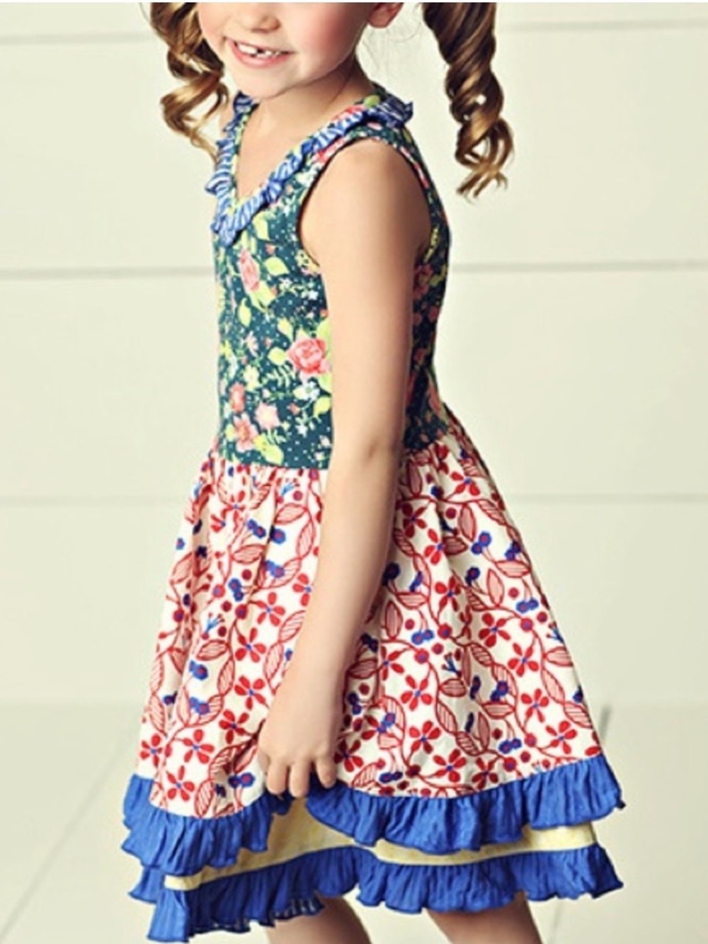 Matilda Jane Ferris Wheel Girls Dress Size 4 🌸🎡💙 Twirl Dress